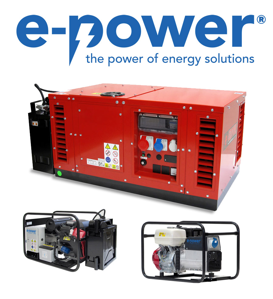 Agregaty prądotwórcze e-power z silnikami Honda