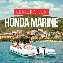 Nowe silniki zaburtowe Honda Marine Monaco Design 150 KM w kolorze srebrnym i białym